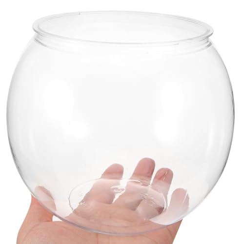 VICASKY Fish Bowl Goldfish Tank Round Bowls Large Small - Transparent Aquarium Terrarium Hydroponic Planter for Centerpieces Decor Desktop Fishbowl Unbreakable Transparent Pet Round Fish Tank Decor