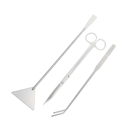 1 Set Stainless Aquarium Tool Set Multi Function Scissors Scraper Shovel for Precision Aquascaping Durable Resistant Stainless Steel for Delicate Water Plants