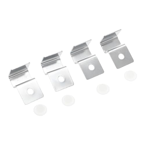 4 Pcs Aquarium Lid Clips, 8mm Aquarium Cover Support Clamps, Aquarium Cover Holder Lid, Stainless Steel Aquarium Tank Cover Clamps Set, Silver Tone