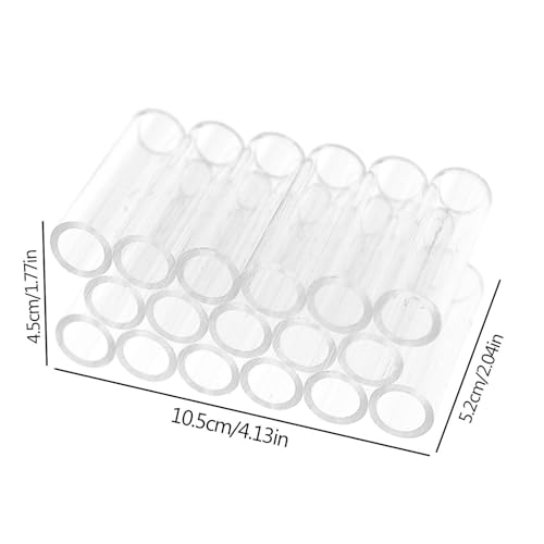 Shrimp Breeding Tube - Transparent Acrylic Crystal Shelter, Aquarium Hideaway Habitat, Fish Tank Refuge | Shrimp Cave Breeding House for Small fishss Aquatic Pets - color: 18 Tubes