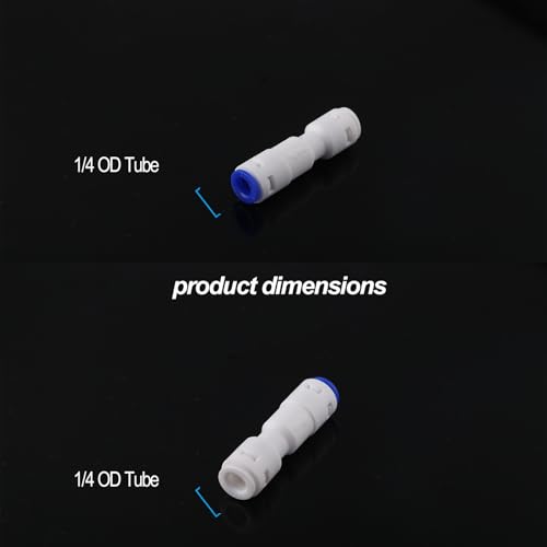 5-Pack Push to Connect 1/4 inch One Way Check Valve for Reverse Osmosis Water Filter, Easy Installation, Durable One-Way Valve (1/4)