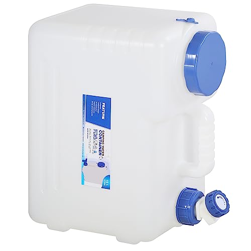 REDCAMP 4 Gallon/15L Portable Water Container with Spigot,Camping Water Jug,Camping Water Container, Large Water Tank,Portable Emergency Water Storage for Camping,Car,Hiking,Hurricane Supplies - color: White, size: 512 Ounces