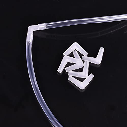 30 Pcs Plastic Elbow Tubing Connector Air Valve Tube Connector Aquarium Air Line Connector Fish Tank Air Splitter L Tube Adapters
