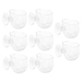 BESPORTBLE 8pcs Acrylic Aquarium Plant Holder Cups for Fish Tank Multi-use Feeding Tool and Planting Holder and Easy to Install for Aquatic Plants and Decoration