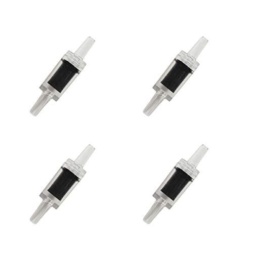 JIH Aquarium 50 Feet Standard 3/16" Black Flexible Airline Tubing with Black Plastic Connectors for Fish Tank,Terrariums, and Hydroponics - size: 50 Feet with connectors