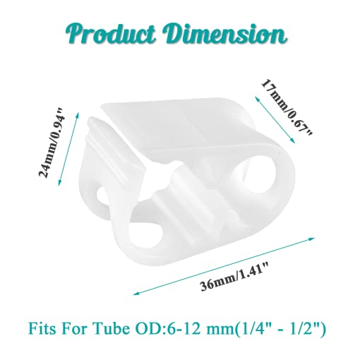 1/4" - 1/2" Plastic Tubing Clamps Adjustable Tube Clamp, Laboratory Pinch Valve Flow Control Hose Clamp - Pack of 5 White - color: White, size: 1/4" - 1/2"