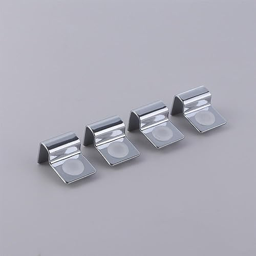 Kopida 4Pcs Household Fish Tank Brackets Glass Lid Clips Aquarium Cover Holders Silver Stainless Steel Aquariums Lid Support Aquarium Accessories