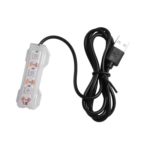 Generic LED USB Small Aquarium Light Aquatic Plant Light Underwater Light Fish Tank Desktop Mini Decoration Soft LED Lamp with USB Connector(White Light), AM17CD0AKB7US - size: White Light