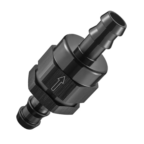 EVIL ENERGY 1/2" Check Valve, One Way Non-Return Valve Fitting Aluminum Black - size: 1/2