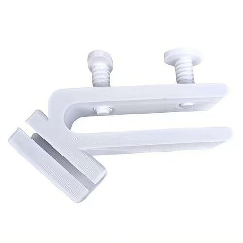 Adjustable Curved Hose Holder Clamp, Heavy Duty Bucket Mount Water Pipe Clip with Double Thumb Screws, Easy Install Aquarium Water Change & Garden Irrigation Hose Fixer (White) - color: White