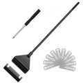 Algae Scraper for Glass Aquariums, Fish Reef Plant Glass Tank Scraper Cleaner,15.7" Handheld Scraper Cleaning Razor, Cleaning Tools Accessories with 10 Replaceable Stainless Steel Blades