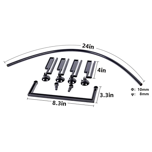 HOZOE Aquarium Floating Plant Corral, Intercepting Floating Plants from Filters and Heaters, Adjustable Height with Water Level, Can Be Used to Framed and Frameless Aquariums. (Combo Pack).