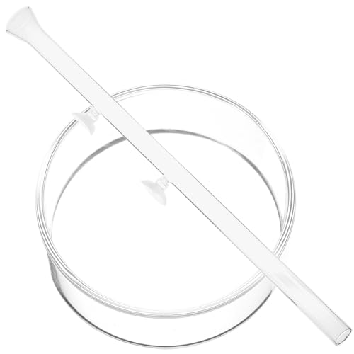 Glass Fish Feeder Tube with Shrimp Feeding Dish 40cm Aquarium Fish Tank Supplies for Shrimp