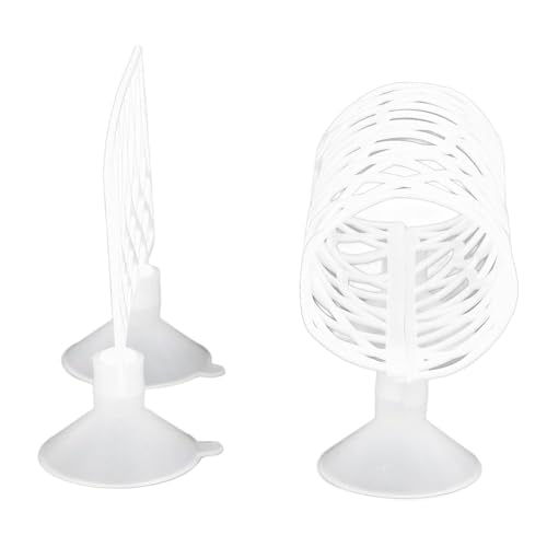 Betta Fish Toys, Betta Fish Tank Accessories Decorations, Betta Tunnel Swim Tube Soft Edged Betta Hammock Bed Shrimp Guppies Hideout Betta Shelter Toys with Suction Cup(White)
