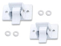 2 Pack of Bottom Awning Mounting Bracket Assembly Fit, Rv Foot Pedal Die Cast 3104653.005 Kit,Bottom Mounting Bracket Replacement for 8300 8500 9000 Awning (2 White) - color: 2 white【T】