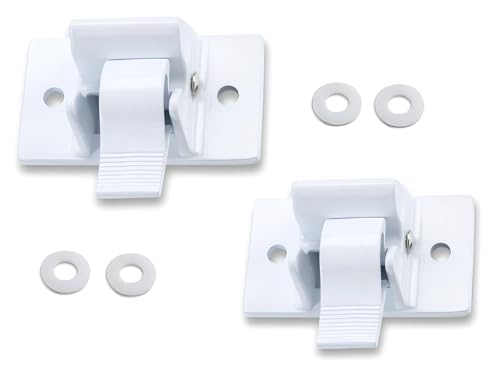2 Pack of Bottom Awning Mounting Bracket Assembly Fit, Rv Foot Pedal Die Cast 3104653.005 Kit,Bottom Mounting Bracket Replacement for 8300 8500 9000 Awning (2 White) - color: 2 white【T】