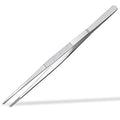 Stainless Steel Long Tweezers Tongs Kitchen Tweezer with Precision Serrated Tips Long Straight Tweezers for Cooking Cooking Tweezer for Sea Food Surgical BBQ (12 Inch)