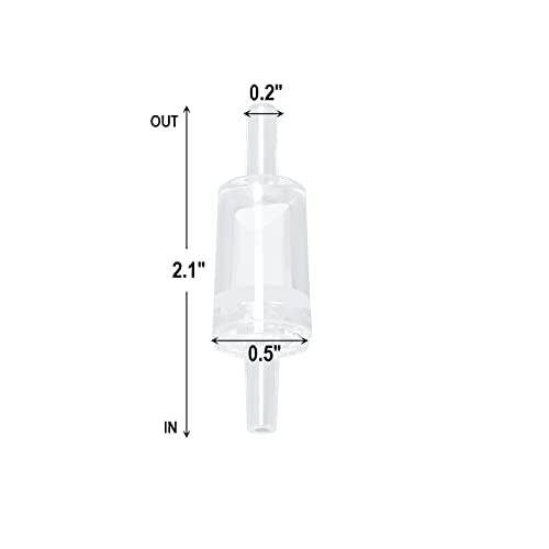 AQUANEAT Aquarium Check Valve, One Way Non Return Valve for Air Pump, Fish Tank Accessories, 10pcs (Clear) - color: Clear
