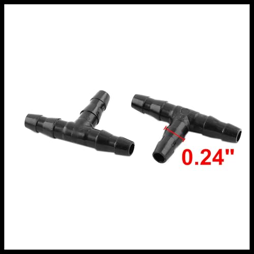 10 Pcs 6mm Dia 3 Ways T Shape Airline Air Tube Connectors for Aquarium Durable Material