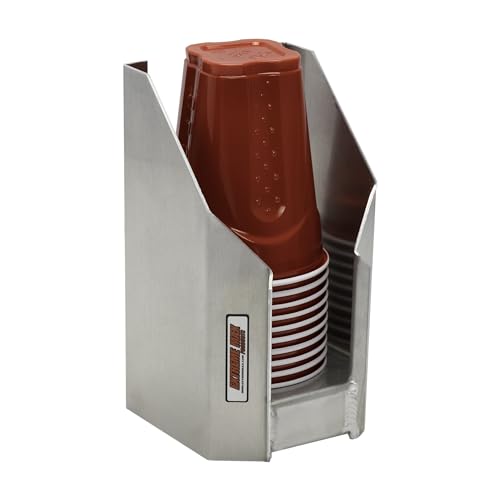 Extreme Max 5001.6282 Aluminum Cup Dispenser for Enclosed Race Trailer, Shop, Garage, Storage - Silver