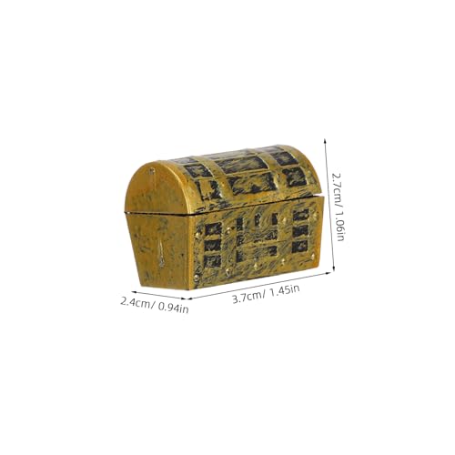 PRETYZOOM 10pcs Mini Treasure Box Ornaments Decorative Miniature Pirate Chests for Boys and Girls Party Favors Desktop Aquarium Decor Party Supplies