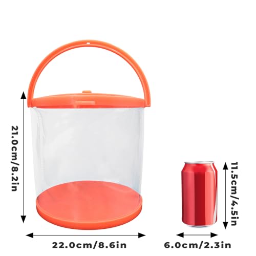 Foldable Small Aquarium, Portable Fish Tank, Fish Transport Container, Plasitc Fish Bowl, Beginner Tank, Great Concept for Catching and Release Critters, Beach, Pool and Lake - color: Red, size: Small