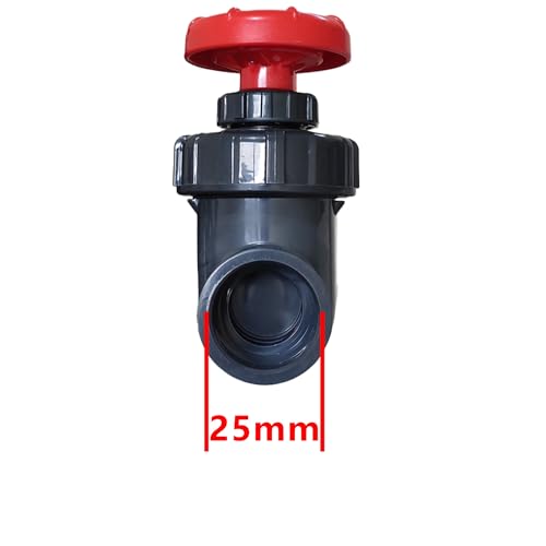 UPVC Gate Valve, ID 25/32/40mm Gate Valve Precision Flow Control, PVC Sluice Valve Garden Irrigation Aquarium(ID25mm) - size: ID25mm