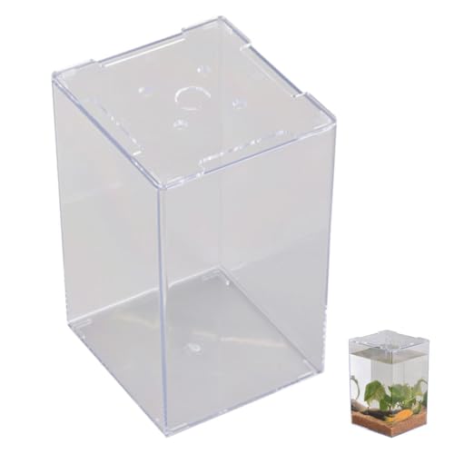 Ipetboom Small Acrylic Fish Tank 7.5 Inch Mini Desktop Aquarium Fish Box for Betta Home Office Decor