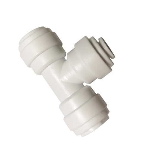 10-Piece 5/16" to 1/4" to 5/16" Reducing Tee Fittings - Push-In Quick Connectors for RO Water Purifier, Leak-Proof & Easy Install - style: Reducing Tee 5/16 to 1/4 to 5/16