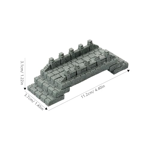 balacoo Miniature Arch Bridge Model Artificial Landscape Decor for Fish Tank Garden Unique Sandstone Design for Gardens Lawn Decoration and Aquatic Settings