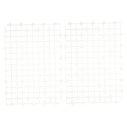 Mikikit 2pcs Aquarium Divider Panels Gravel Board for Fish Tank Isolation for Enhanced Water Permeability Splicing System for Custom Aquarium Setup - color: Transparent