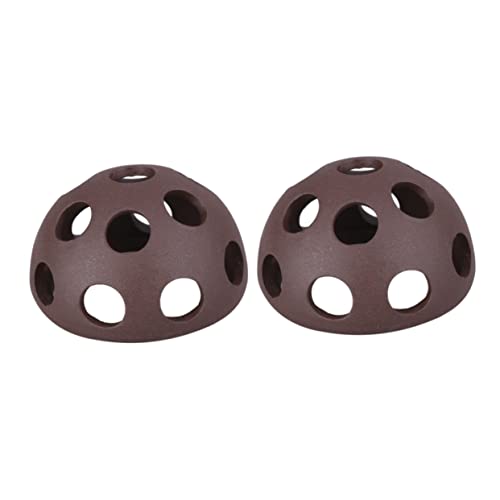 IMIKEYA 2pcs Creative Ceramic Shrimp Breeding Nest Porous Hemisphere Design for Underwater Fish Tank Shrimp House Aquarium Decoration