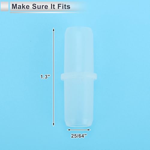 5 Pcs Plastic Hose Barb Fitting 25/64" Stright Barb Hose Connector Clear PP - size: 25/64"