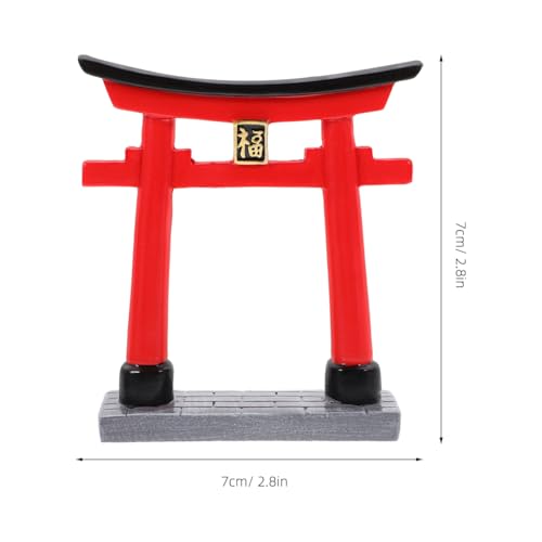 POPETPOP Japanese Torii Gate Aquarium Decor Statue Chinese Miniature Zen Garden Accessories Bonsai Mini Shinto Shrine Sculpture Micor Landscape Decorations Fish Tank Ornaments