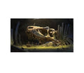 Fish Tank Background Reptile Habitat Background Dinosaur Bones Desert 3D Wallpaper Fish Tank Aquarium Decorations for Home(40x60cm 16x24in) - size: 40x60cm 16x24in