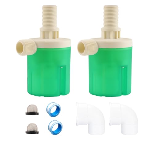 2Pcs Automatic Water Level Control Valve - Inside Type, Float Valve for Water Tank, Solar Energy, Auto Pot, Aquarium (1/2" Top) - style: 1/2" Top