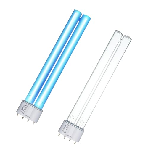 18W UV Light Bulb, Outdoor Pond Light Clarifier, Water Garden Clarifier, Replacement Light for Aquarium, Fish Tank, Turtle Tank, 2 Pack 18W UV Pond Lights for G11 Base - size: 18W-UVC-2P