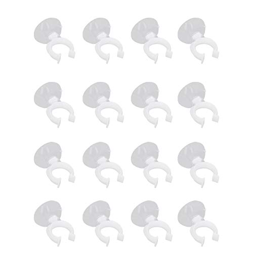 MroMax Aquarium Suction Cup Clips Airline Tubing Hose Heater Clips Clamps Holder for Fish Tank Clear 15mm to 18mm 20Pcs - size: 20pcs 15mm to 18mm
