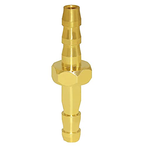 Joywayus Brass Hose Barb 3/16" ID Hex Union Brass Fitting Water/Fuel/Air (Pack of 10) - size: 3/16", style: 10PCS