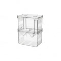 Clear PP Aquarium Isolation Box - Single Compartment Breeding & Separation Tank for Fry and Fish, 3.15 x 2.76 x 3.94 Inches