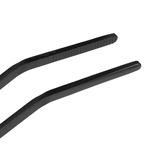 Aquarium Scissors Tweezers Stainless Steel Sharp Trimming Tools for Water Plants Maintenance in Fish Tank Landscape Tank 4 Pieces Set (Bent clamp)