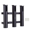 Wall Mounted Fishing Rod Holders Tubes Links Fishing Rod Holder Rack Rests (3-pole-black) - color: 3-pole-black