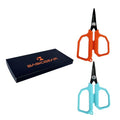 BasicGear Fishing Multi-Tool Scissors – Titanium-Coated, Stainless Steel, Multi-Tool Cutter with Hook Adjuster, Screwdriver, Bottle Opener, Sheath & Non-Slip Grip for Saltwater or Freshwater Use - color: 2pcs - 420 Stainless Steel