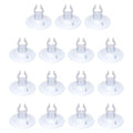 Aquarium Suction Cups, Fish Tank Suction Cups Clips Airline Tube Holders Clamps (Plastic, 15Pcs, Clear) for 0.4" Fish Tank Airline Tubing Binding Moss Shrimp Nest, 10x30MM