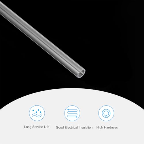 MECCANIXITY Plastic Pipe Rigid Polycarbonate Round Tube Clear 1/4"(6mm) ID 5/16"(8mm) OD 14"(350mm) High Impact for Lighting, Models, Water Plumbing - size: 1/4"IDx5/16"ODx14"