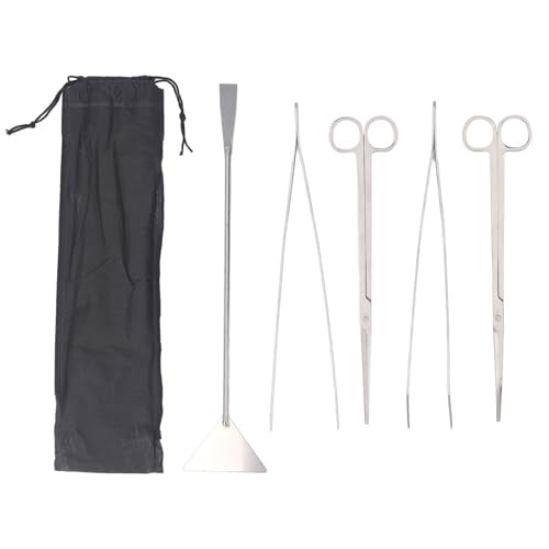 Aramox Aquascaping Plant Tool Kit, Stainless Steel Maintenance Tools Set for Beginners and Hobbyists, Precision Aquarium Tweezers and Scissors