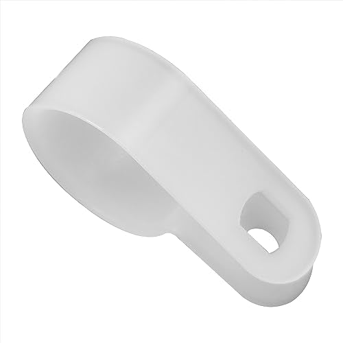 Cable Clamp R-Type Cable Clip Wire Clamp 3/4" Nylon Screw Mounting Cord Fastener Clips with Screws for Wire Management - White - 50 Pcs - size: 3/4" White