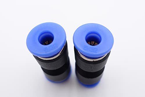Push to Connect Fitting 5/32" Tube OD, Pneumatic Air Water Straight Union Two Way Connector/Coupler (Pack of 5) - size: 5/32 inch - 5/32 inch