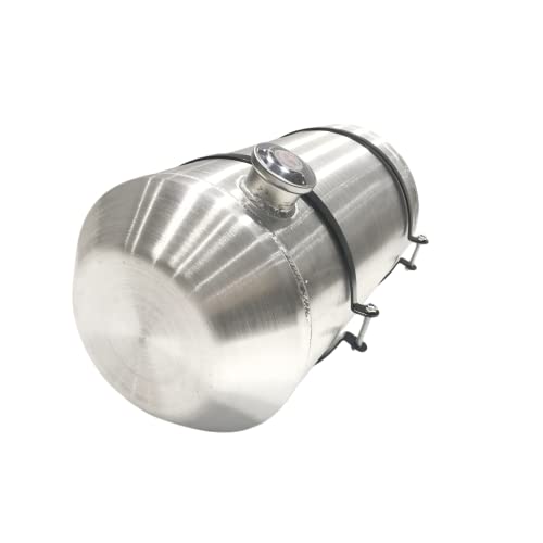 JSD 11.63 Gallons 12"x24" Aluminum Spun Round Gas Tank Fuel Tank End Fill 3/8" NPT Outlet-Off-road,rat rod, mini bike,go kart - size: 12" x 24"