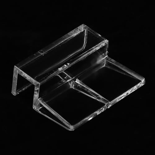 20Pcs Aquarium Glass Cover Holder Transparent Edge Mount Bracket Acrylic Clip Support for Fish Tank Hoods for Filter and Lamp Frame(5mm) - size: 5mm